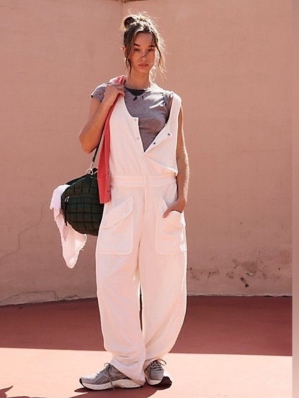 Free People Movement Timko Jumpsuit White XS Retail $148